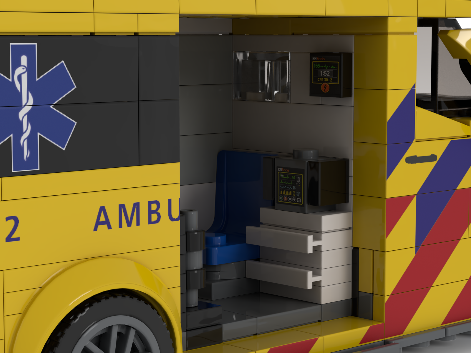 Interieur van de ambulance